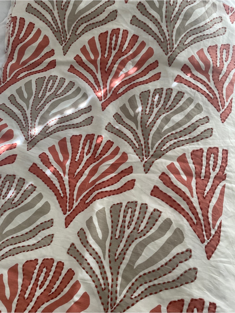 Coral decorating fabric.